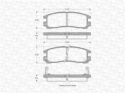 MAGNETI MARELLI 363702160520 -  Комплект тормозных колодок, дисковый тормоз